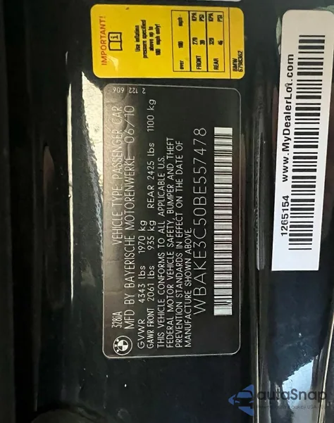 2011 BMW 328 I z USA, uszkodzony, nr VIN WBAKE3C50BE557478